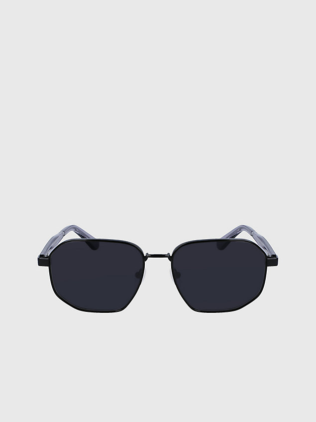 lunettes de soleil rectangulaires ck23102s black pour hommes calvin klein