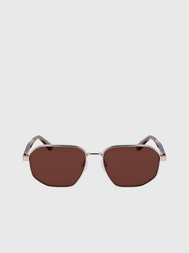 gold rectangle sunglasses ck23102s for men calvin klein