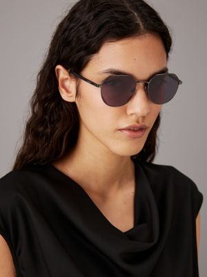 dark gunmetal round sunglasses ck23125s for adults gender inclusive calvin klein