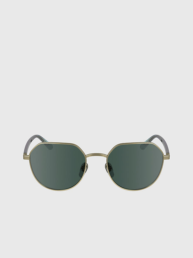 gold round sunglasses ck23125s for unisex calvin klein