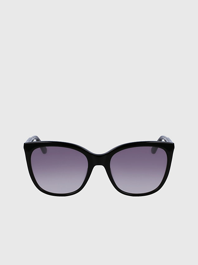 black prostokątne okulary przeciwsłoneczne ck23500s dla kobiety - calvin klein