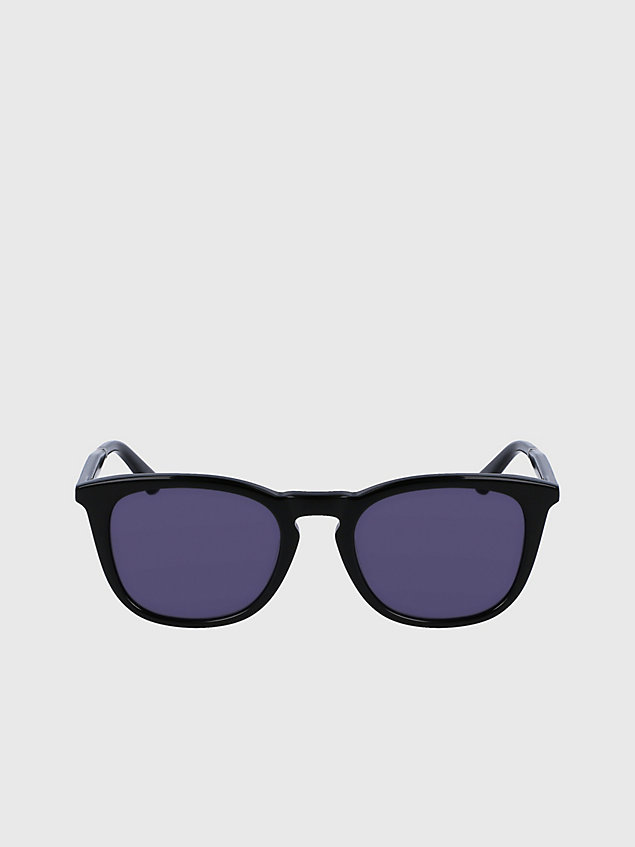 black okrągłe okulary przeciwsłoneczne ck23501s dla unisex - calvin klein