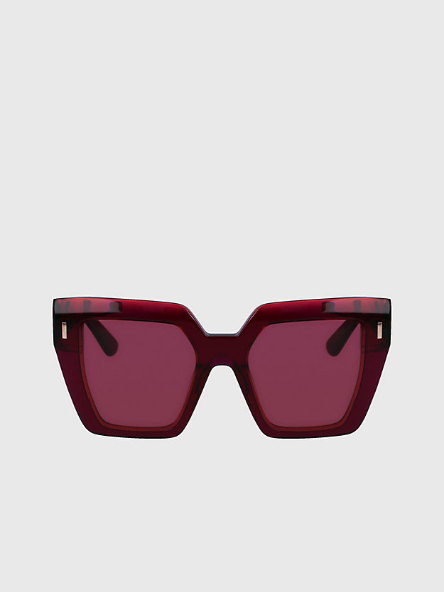 WINE/ROSE Kwadratowe okulary przeciwsłoneczne CK23502S dla Kobiety CALVIN KLEIN