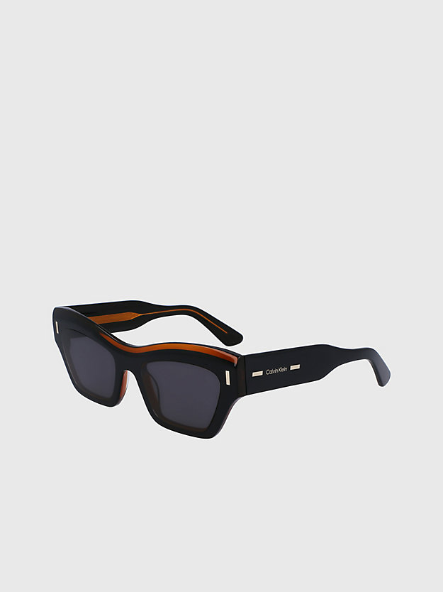 lunettes de soleil papillon ck23503s black/carchoal pour femmes calvin klein