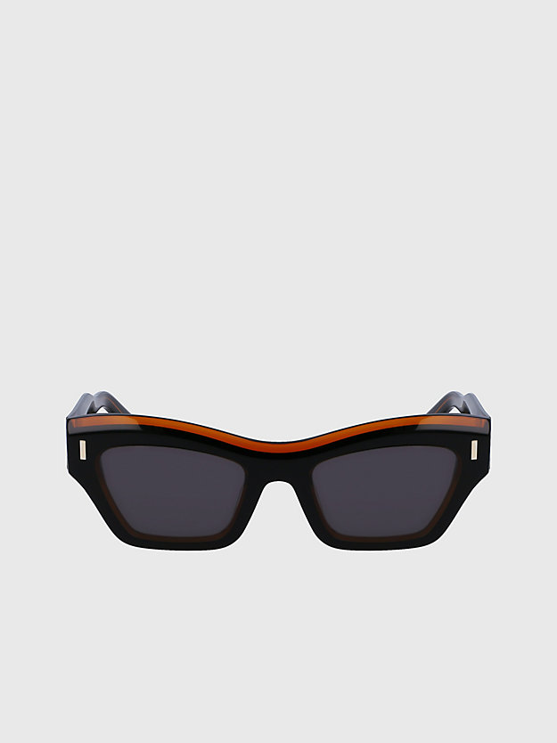 black/carchoal okulary przeciwsłoneczne typu butterfly ck23503s dla kobiety - calvin klein