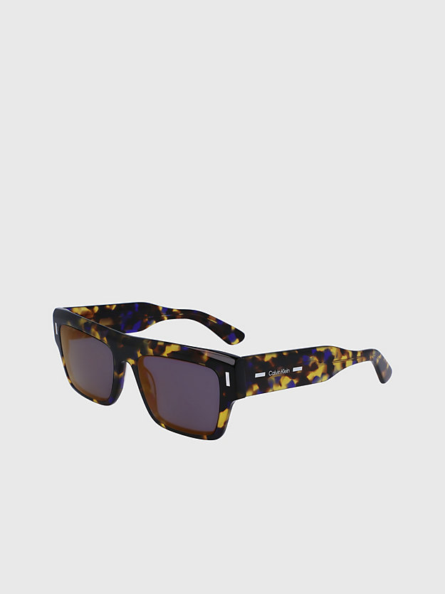 havana blue square sunglasses ck23504s for unisex calvin klein