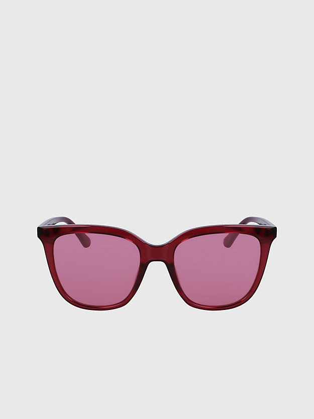purple rechthoekige zonnebril ck23506s voor dames - calvin klein