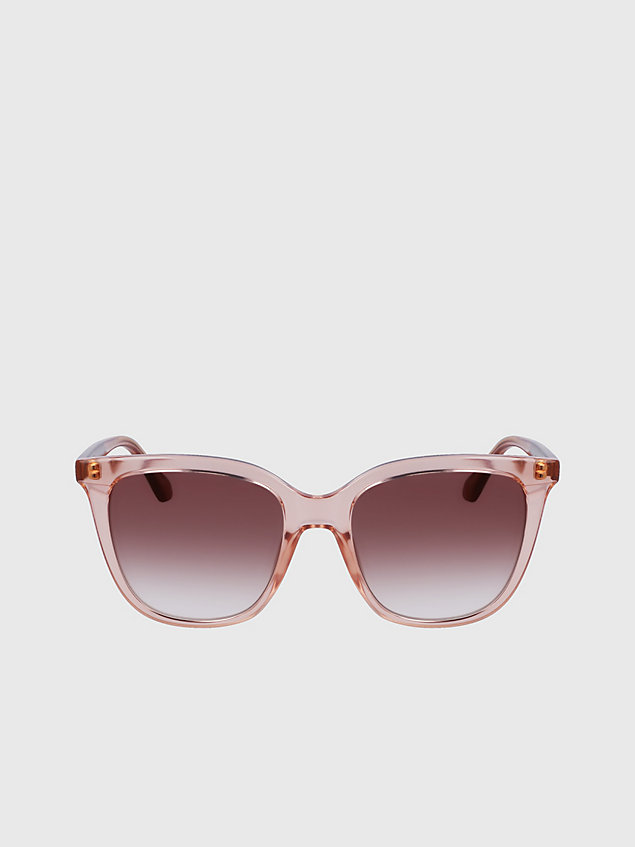 pink rechthoekige zonnebril ck23506s voor dames - calvin klein