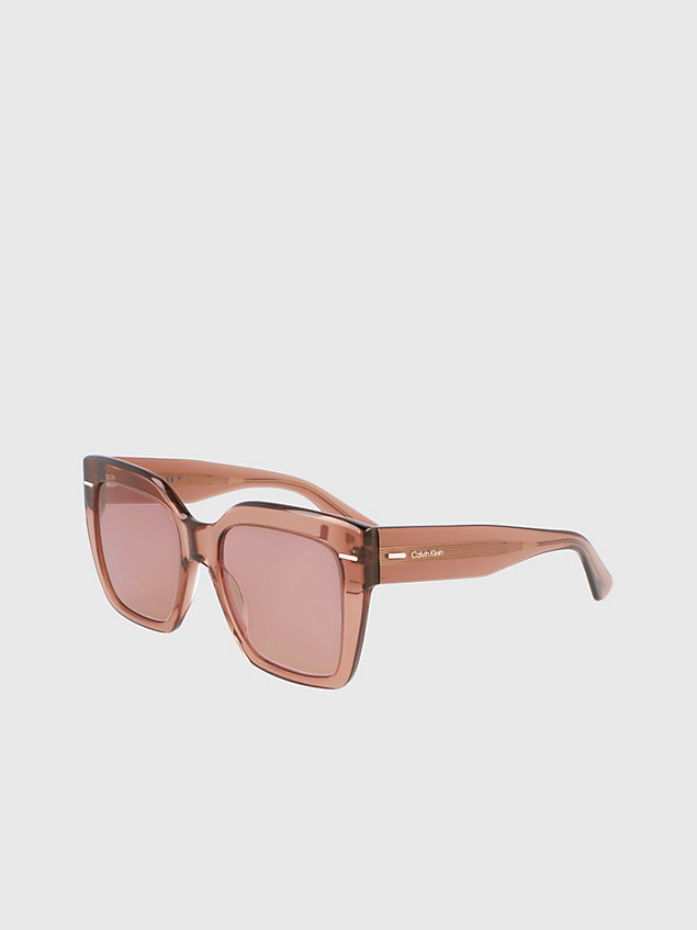 occhiali da sole rettangolari ck23508s brown da donna calvin klein