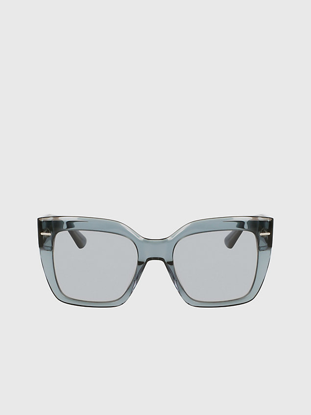 blue rechteckige sonnenbrille ck23508s für damen - calvin klein