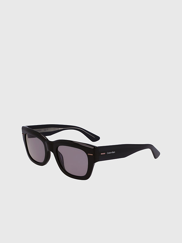 black prostokątne okulary przeciwsłoneczne ck23509s dla mężczyźni - calvin klein