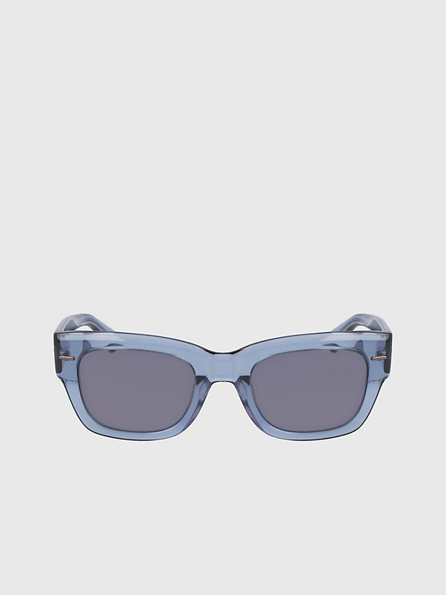 blue rechthoekige zonnebril ck23509s voor heren - calvin klein