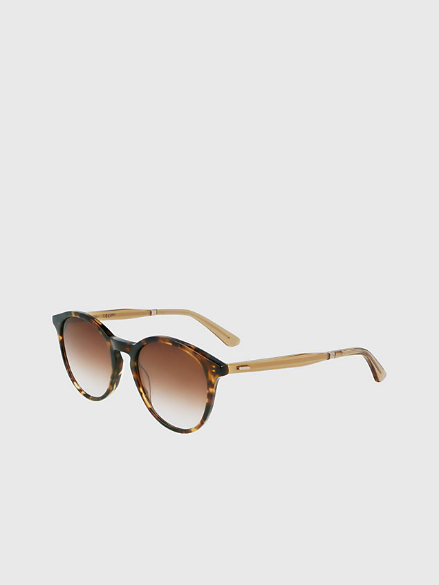 occhiali da sole rotondi ck23510s brown da unisex calvin klein