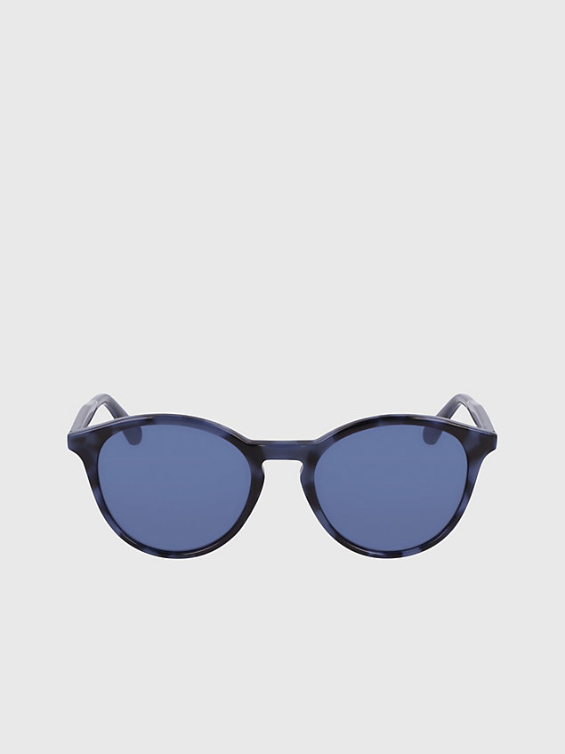 blue runde sonnenbrille ckj510s für unisex - calvin klein