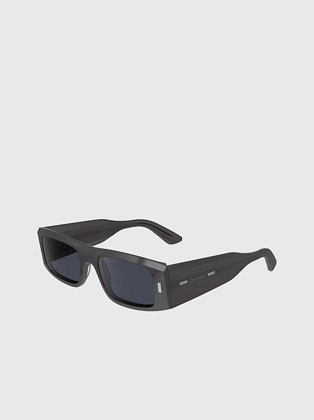 lunettes de soleil carrées ck23537s slate grey pour unisex calvin klein