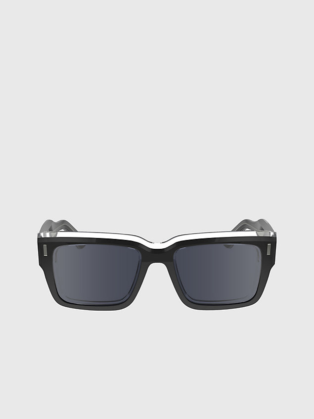occhiali da sole rettangolari ck23538s black da uomini calvin klein