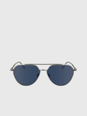 silver aviator sunglasses ck24100s for adults gender inclusive calvin klein