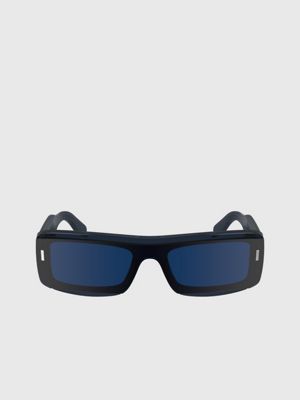 blue modified rectangle sunglasses ck24503s for adults gender inclusive calvin klein