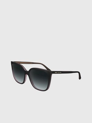 black/pink modified rectangle sunglasses ck24509s for women calvin klein