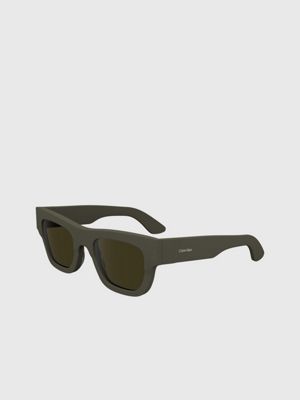 taupe modified rectangle sunglasses ck24510s for men calvin klein