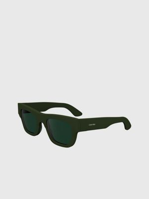 green modified rectangle sunglasses ck24510s for men calvin klein