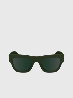 green modified rectangle sunglasses ck24510s for men calvin klein