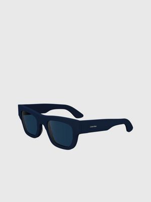 blue modified rectangle sunglasses ck24510s for men calvin klein