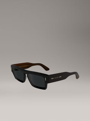 black modified rectangle sunglasses ck24532s for men calvin klein