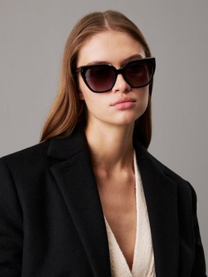 black/charcoal butterfly sunglasses ck24535s for women calvin klein