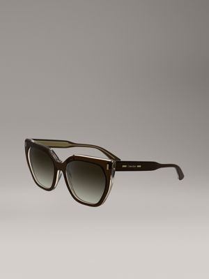 brown/light brown butterfly sunglasses ck24535s for women calvin klein