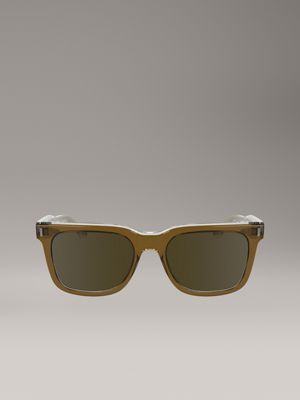 brown modified rectangle sunglasses ck24536s for men calvin klein