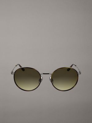 brown round sunglasses ck25101s for adults gender inclusive calvin klein