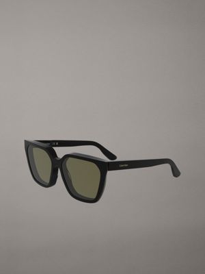 black modified rectangle sunglasses ck25500s for women calvin klein