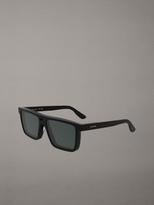 black modified rectangle sunglasses ck25501s for men calvin klein