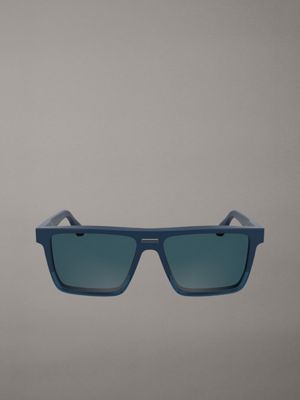 blue modified rectangle sunglasses ck25501s for men calvin klein