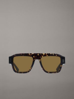 brown modified rectangle sunglasses ck25509s for men calvin klein