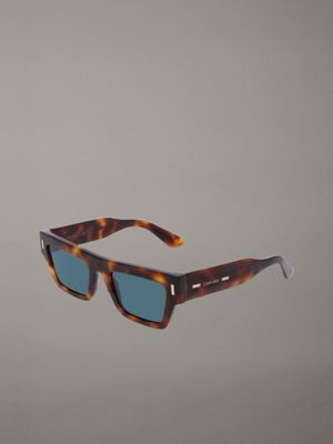 havana modified rectangle sunglasses ck25510s for adults gender inclusive calvin klein