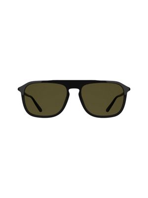 black modified rectangle sunglasses for men calvin klein