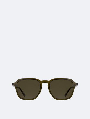 green modified rectangle sunglasses ck26507s for men calvin klein