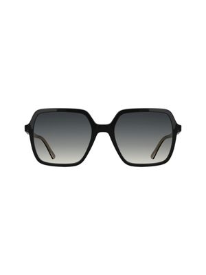 black modified rectangle sunglasses for women calvin klein