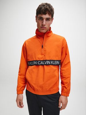 calvin klein windbreaker orange