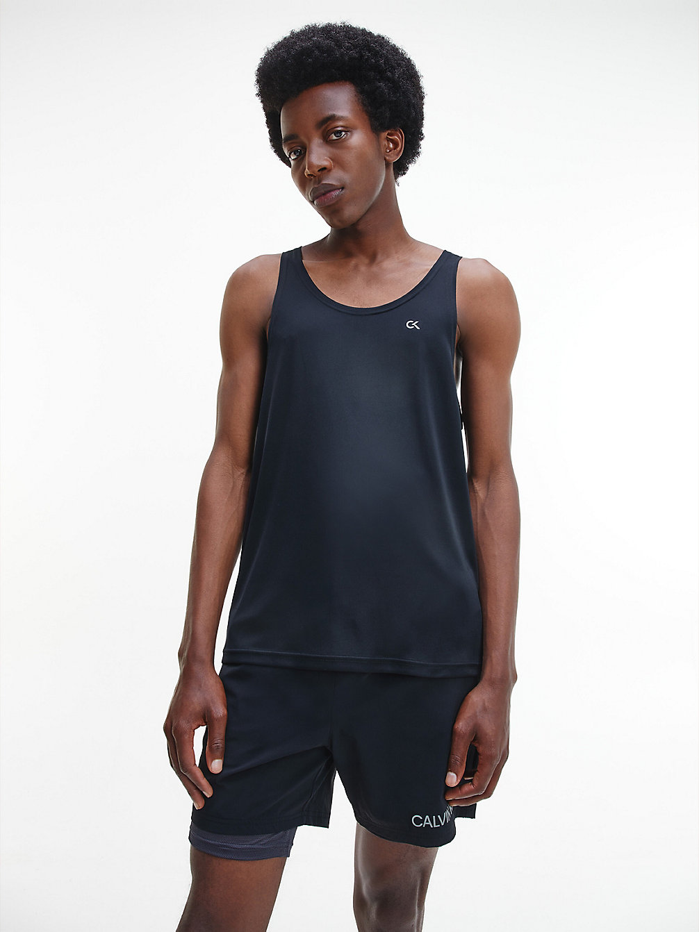 CK BLACK Recycled Polyester Gym Tank Top undefined men Calvin Klein