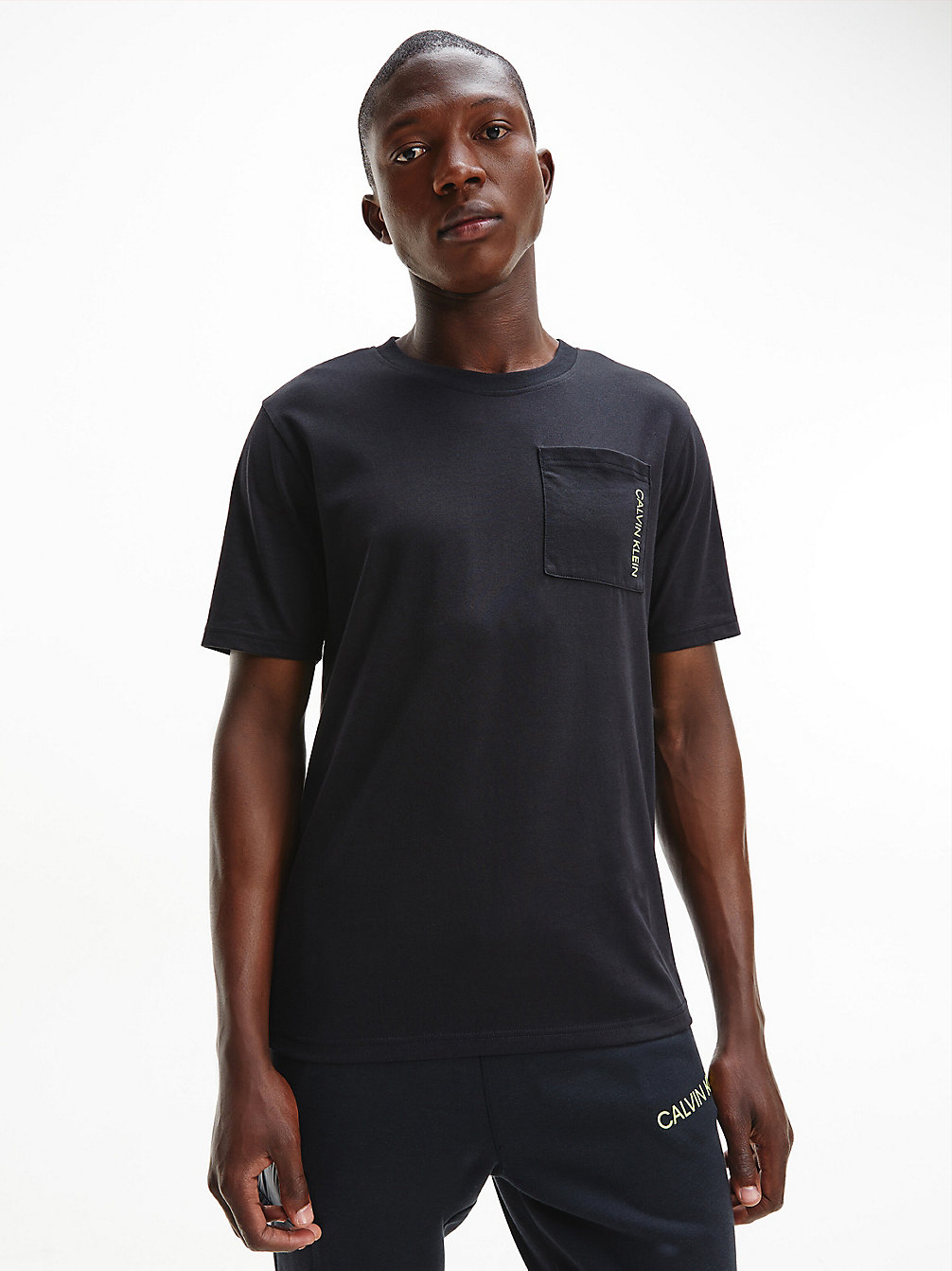 CK BLACK/ BRIGHT WHITE T-Shirt De Sport undefined hommes Calvin Klein