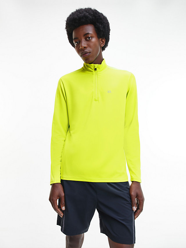 Acid Lime Long Sleeve Gym T-Shirt undefined men Calvin Klein