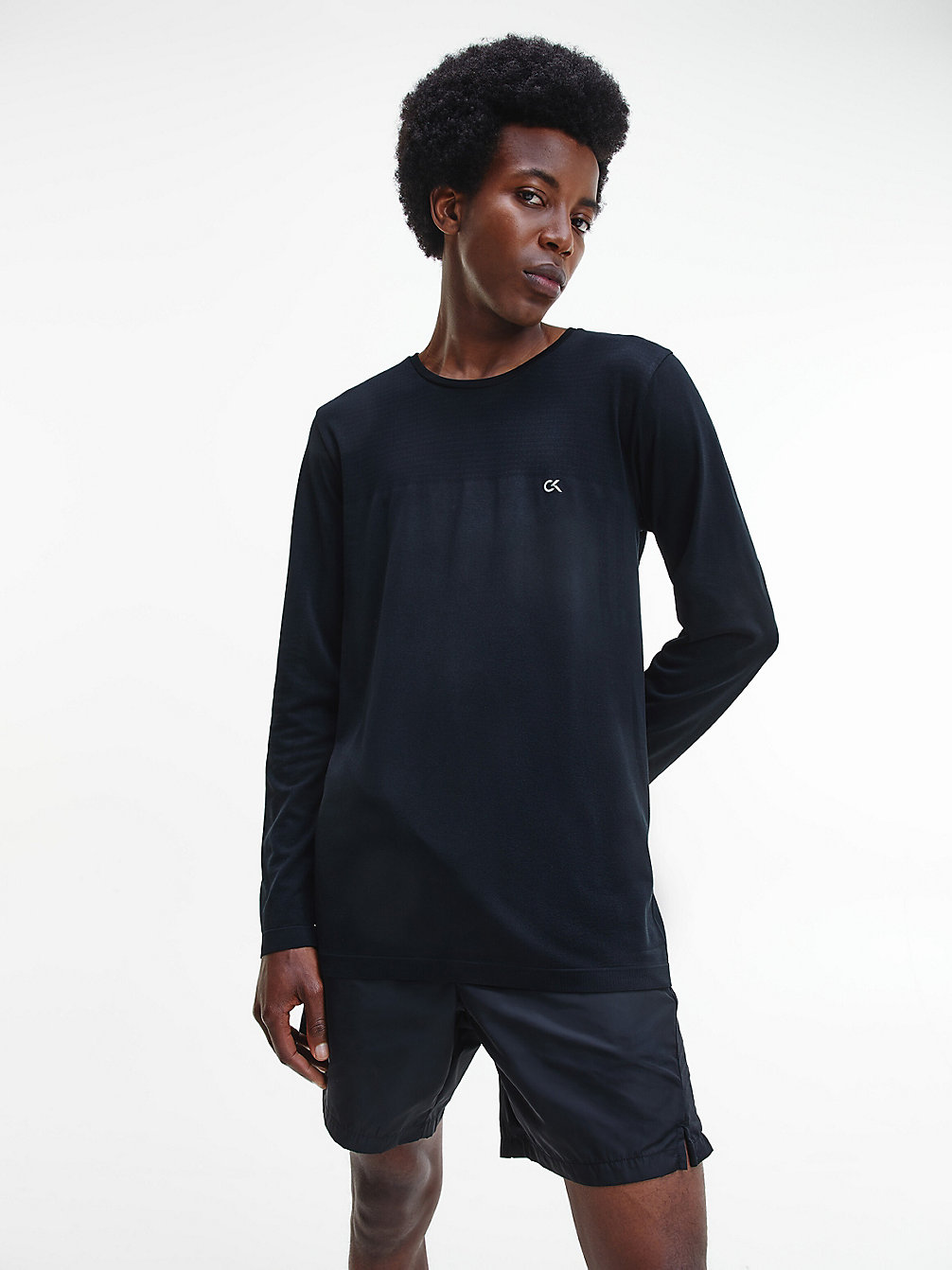 CK BLACK T-Shirt De Sport À Manches Longues undefined hommes Calvin Klein
