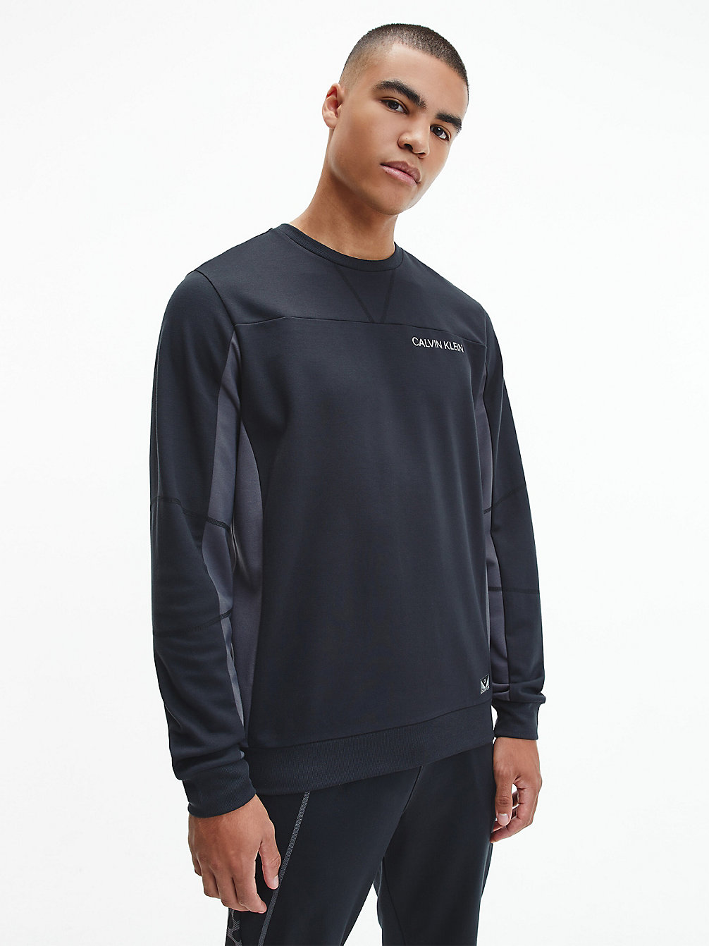 CK BLACK/ PERISCOPE/ STONE GREY Relaxed Comfort Stretch Sweatshirt undefined men Calvin Klein