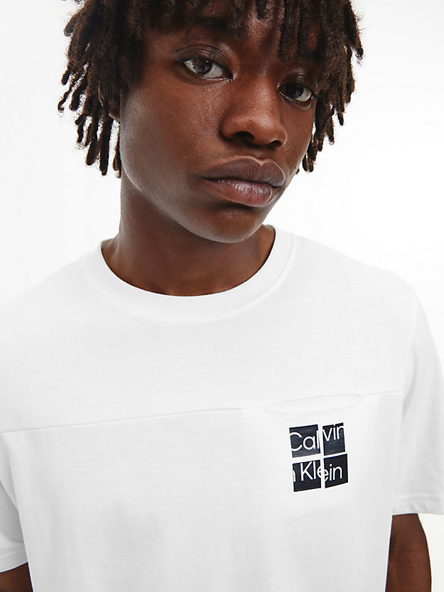 BRIGHT WHITE Logo Gym T-Shirt for men CK PERFORMANCE