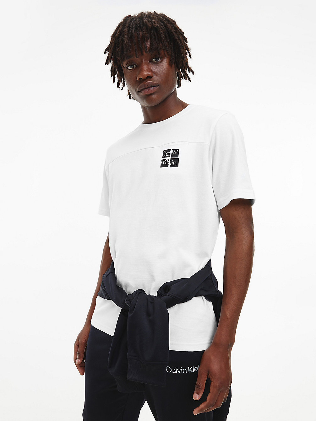 BRIGHT WHITE T-Shirt De Sport Avec Logo undefined hommes Calvin Klein