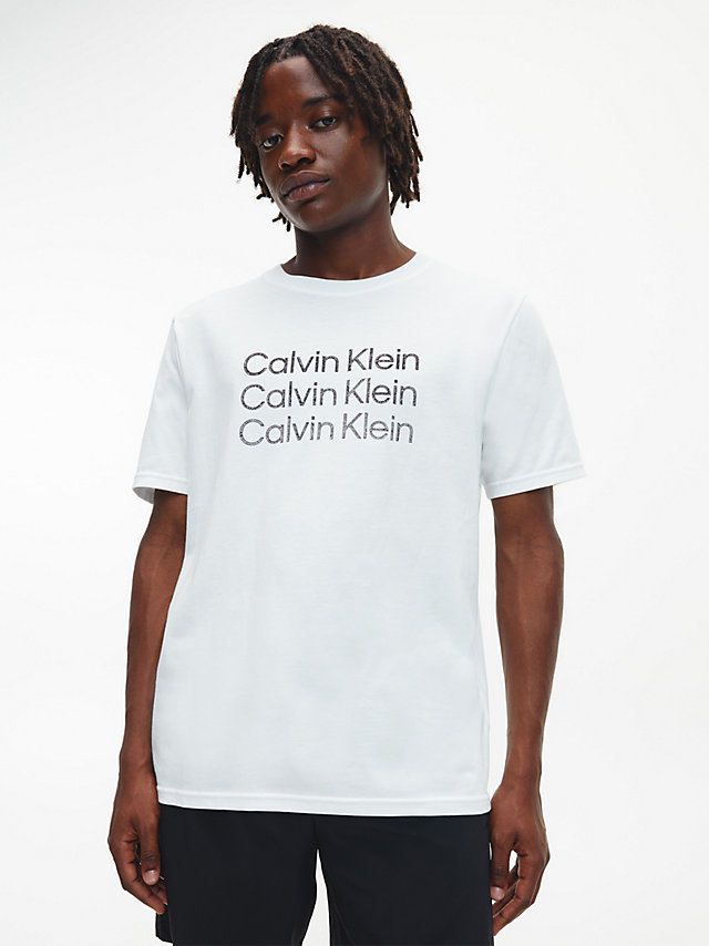 Bright White Logo Gym T-Shirt undefined men Calvin Klein