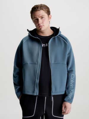 Calvin klein performance deals logo zip hoodie